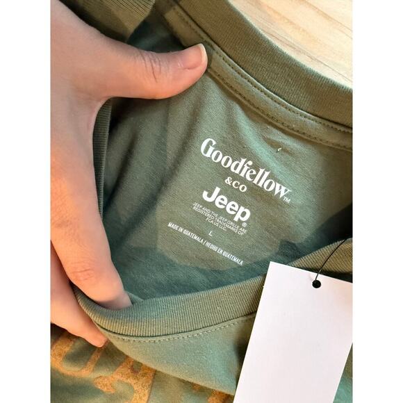 NWT Jeep Joshua Tree Crew Neck Short Sleeve T-Shirt Size Large Men Green Causal - Picture 3 of 6